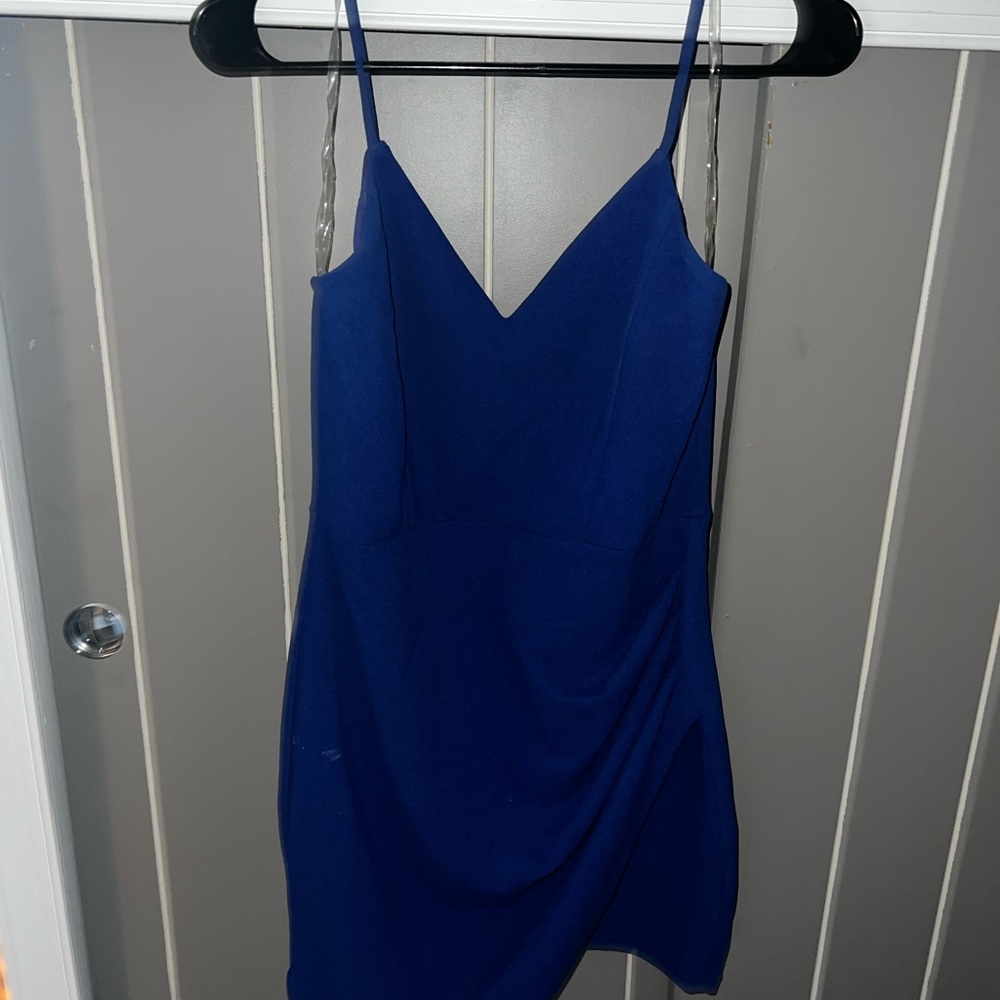 Blue mini dress